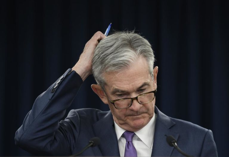 Image of Jerome Powell for Forbes article about why Federal Reserve independence will disappear in the next market crisis; article written by Rise Of Carry author Kevin Coldiron